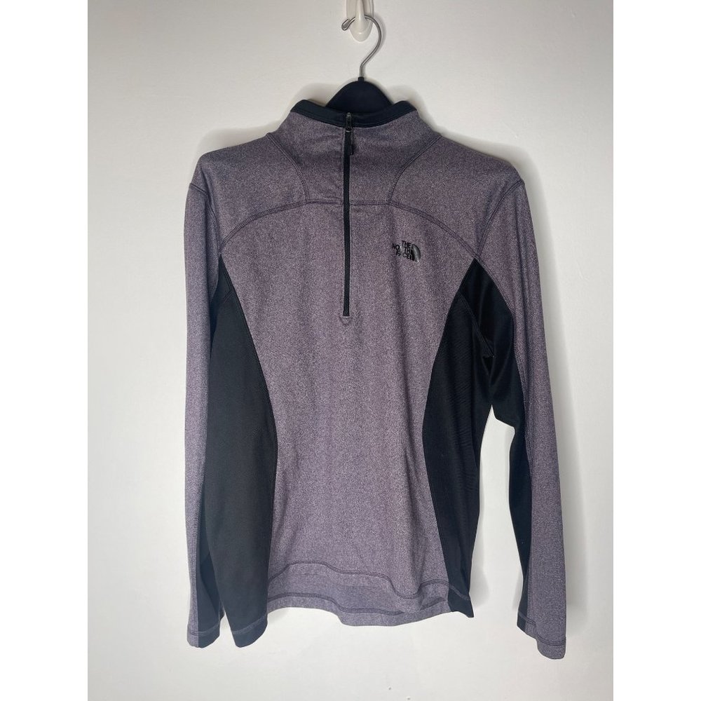 The North Face 1/4 Zip Pullover Heather Purple / Black Mens Size Medium